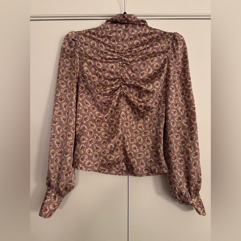 Zara Purple Floral Blouse